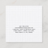 White Modern Trendy Checkup minimalistisch Profess Vierkante Visitekaartje (Achterkant)