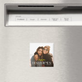 White Modern Typografie Best Friend Foto Magneet (Insitu (Vaatwasser))