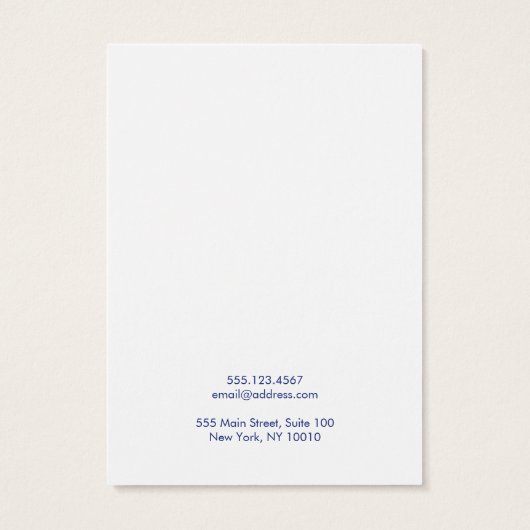 White Modern Typography Earring Display Kaart (Achterkant)