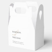 White Modern Wedding Bedankt Bedankdoosjes (Geopend)