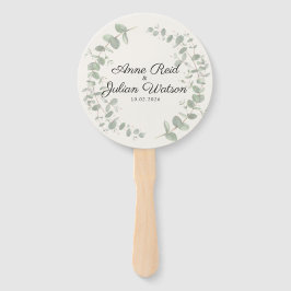 White Modern Wedding with Eucalyptus leaves  Handwaaier