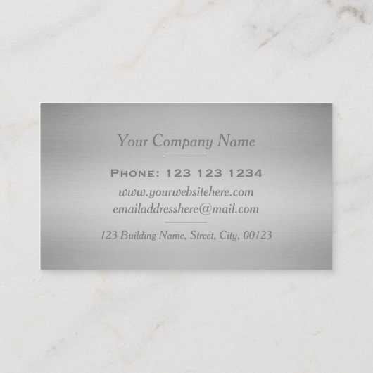 White Moderne Grid Hexagon Professional Visitekaartje (Achterkant)