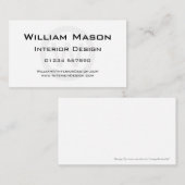 White Monogram Circle - Professional Visitekaartje (Voorkant / Achterkant)