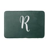 White Monogram Evergreen Badmat (Voorkant)