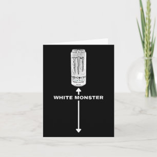 White Monster Funny Joke Man Vrienden Kaart