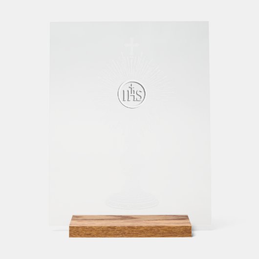 white monstrance design catholic home decor (Voorkant)