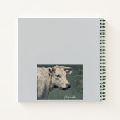 White Moo Koe Symbolisme Schattige Grijs Persoonli Notitieboek (Achterkant)