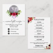 White Moon Crystal Spell Jar Kit Visitekaartje (Voorkant / Achterkant)