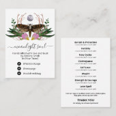 White Moon Moth Spell Jar Kit Visitekaartje (Voorkant / Achterkant)