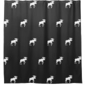 White Moose Design by Leslie Harlow Douchegordijn (Voorkant)