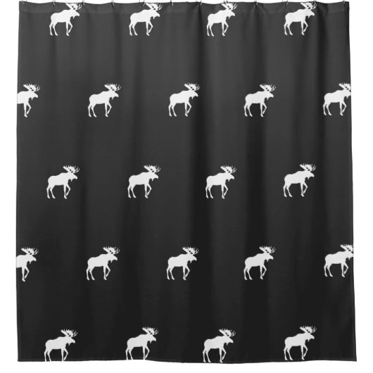 White Moose Design by Leslie Harlow Douchegordijn (Voorkant)