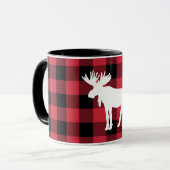 White Moose Red Buffalo Check Mok (Voorkant links)