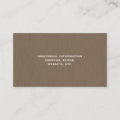 White Moose Silhouette | Eenvoudig modern Visitekaartje (Achterkant)