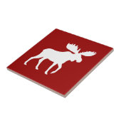 White Moose Silhouette Tegeltje (Zijkant)