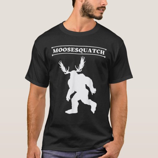 White Moosesquatch Funny Moose Sassquatch Cryptid T-shirt (Voorkant)