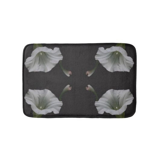White Morning Glory Flower Abstract Badmat (Voorkant)