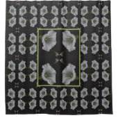 White Morning Glory Flower Abstract Pattern Douchegordijn (Voorkant)