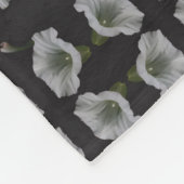 White Morning Glory Flower Abstract Pattern Fleece Deken (Hoek)