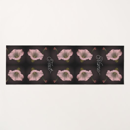 White Morning Glory Flower Abstract, persoonlijk Yogamat (Voorkant (horizontaal))