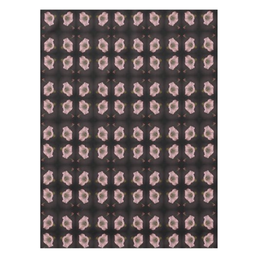 White Morning Glory Flower Abstract Tafelkleed (Voorkant)