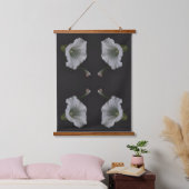 White Morning Glory Flower Close Up Abstract Hangend Wandkleed (Slaapkamer)