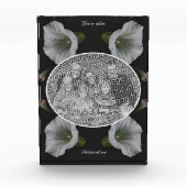 White Morning Glory Flower Creëer Uw Eigen Fotoblokken (Voorkant)