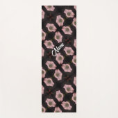 White Morning Glory Flower Pattern - Gepersonalise Yogamat (Voorkant)