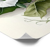 White Morning Glory Flowers Art Print Poster (Hoek)