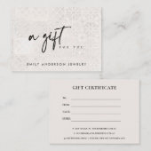 WHITE MOROCCAN TILE TEXTURE GIFT-CERTIFICAAT VISITEKAARTJE (Voorkant / Achterkant)