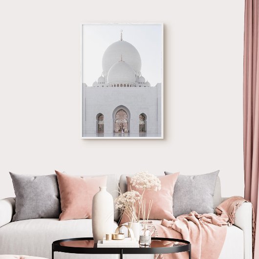 White Mosque Islamic Architect Poster
