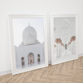 White Mosque Islamic Architect Poster