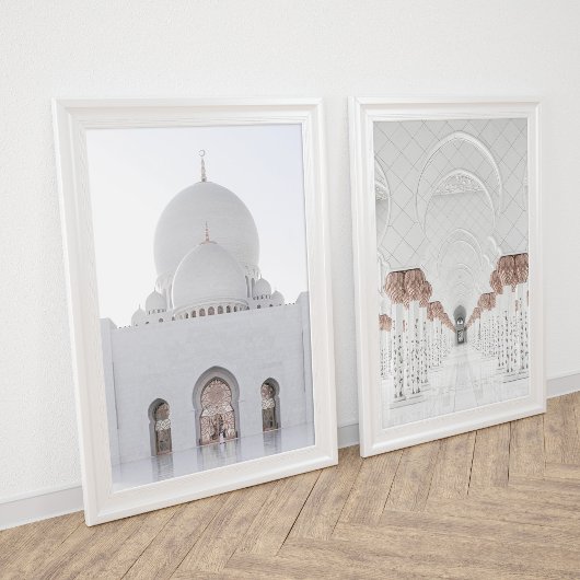 White Mosque Islamic Architect Poster