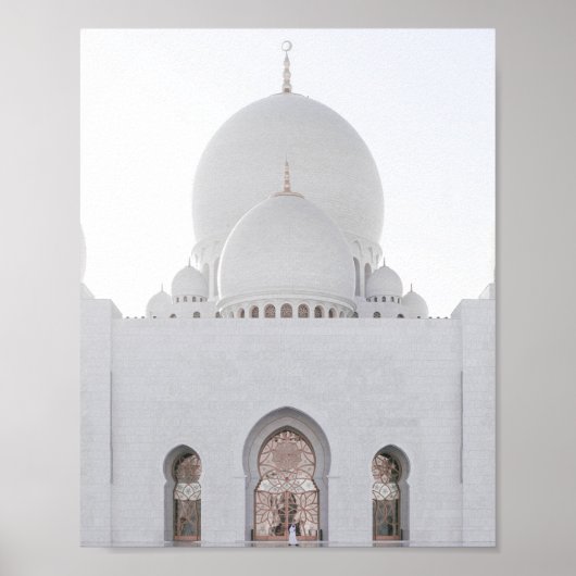 White Mosque Islamic Architect Poster (Voorkant)