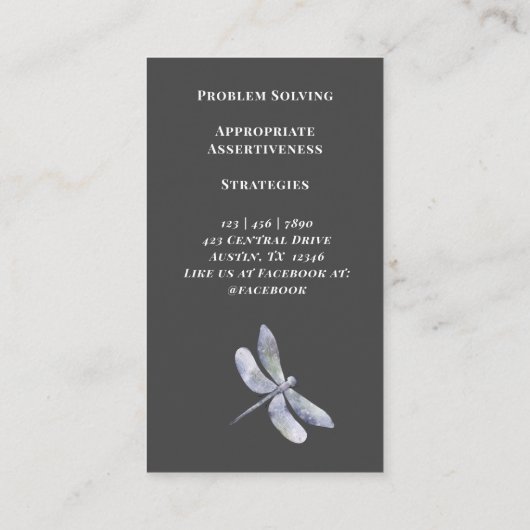 White Moth Anger Management Visitekaartje (Achterkant)