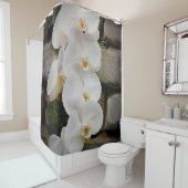 White Moth Orchid Douchegordijn (In situ)