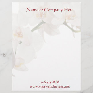 White Moth Orchid Gepersonaliseerd Briefhoofd