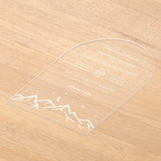 White Mountain Acryl Uitnodigingen (Laagn)