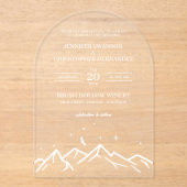 White Mountain Acryl Uitnodigingen (Voorkant)