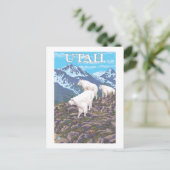 White Mountain Goat FamilyUtah Briefkaart (Staand voorkant)