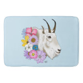 White Mountain Goat Flowers Badmat (Voorkant)