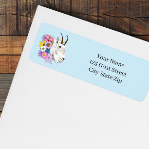 White Mountain Goat Flowers Etiket