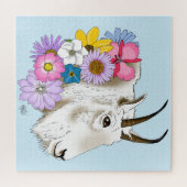 White Mountain Goat Flowers Legpuzzel (Horizontaal)