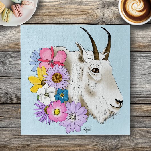White Mountain Goat Flowers Legpuzzel