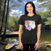 White Mountain Goat Flowers Tri-Blend Shirt