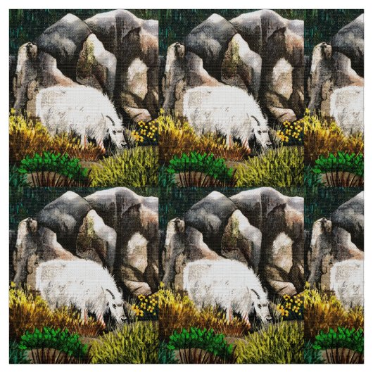 White Mountain Goat Junior Stof (Swatch)