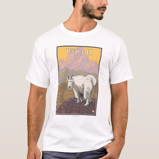 White Mountain GoatUtah T-shirt (Voorkant)