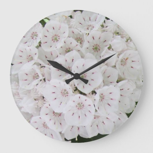  White Mountain Laurel Floral Wall klok (Voorkant)