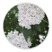  White Mountain Laurel Flowers Keramische Knop (Voorkant)