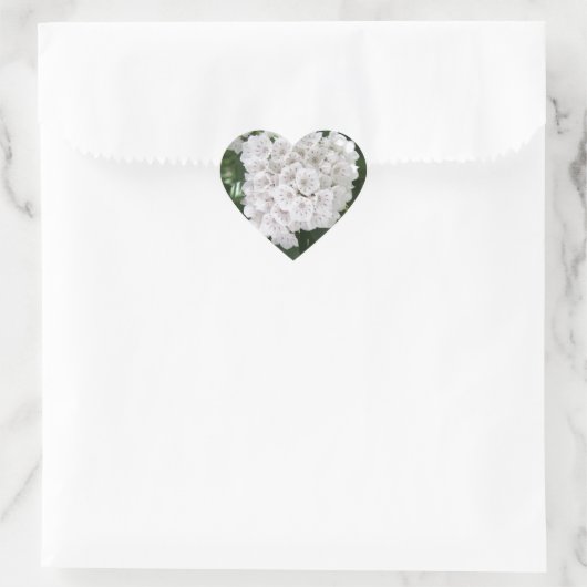 White Mountain Laurel Star Shaped Flowers Hart Sticker (Tas)