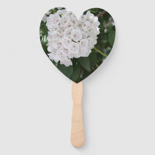 White Mountain Laurel Wedding Paddle Fan Handwaaier (Achterkant)